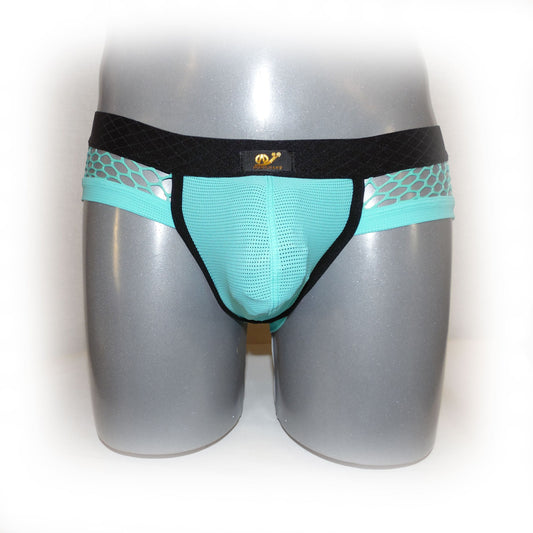 Pants mit farblich abgesetzter Naht und Netzstoff