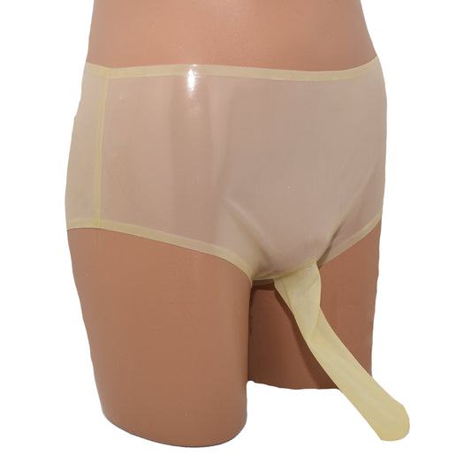 Latex Rüsselslip mit festem Anal Dildo Handgemacht