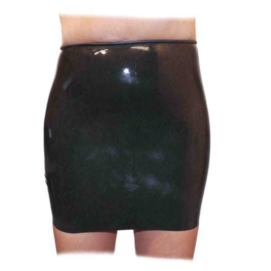 Latex Female Rock Kurz Schwarz extra heiß - 0,3 mm