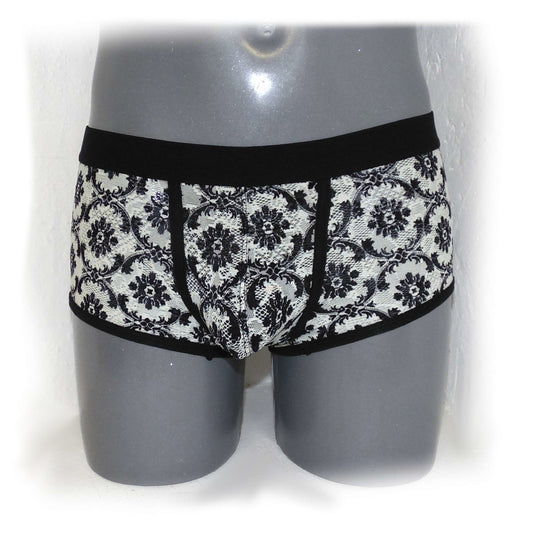 Comfortable fancy lace men boxer shorts
