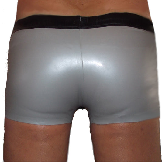 Latex Shorts mit Doppel-Reißverschluss/Innenbeutel