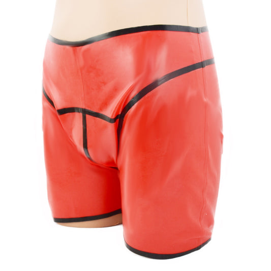 Latex Shorts Transparent - Schwarzer Rand