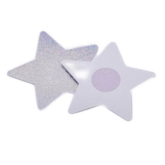 Nippelcover Stern lila mit Glitzer