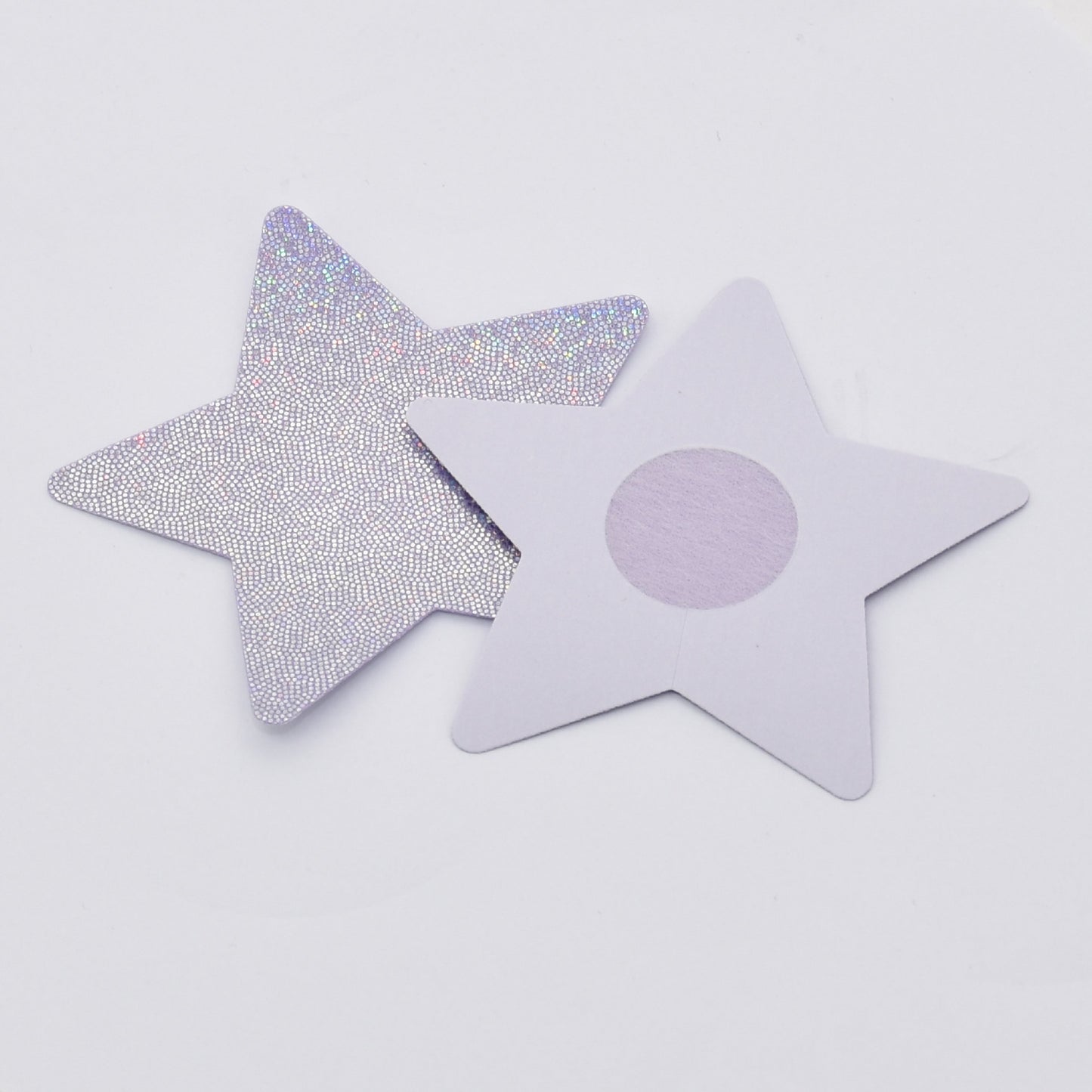 Nipple covers star purple with glitter