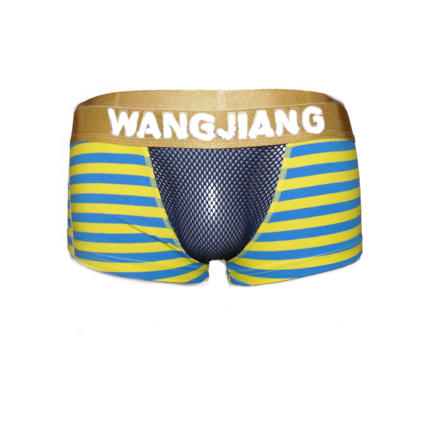 Boxer with stylish striped design and accentuated pouch