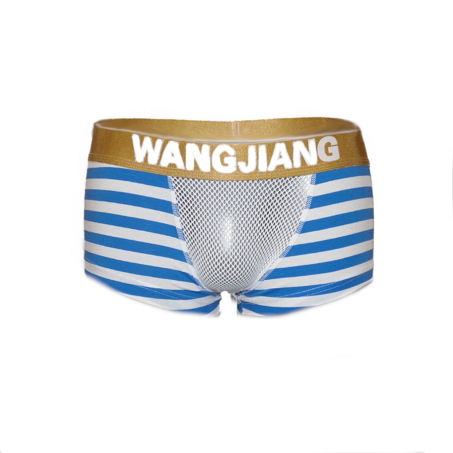 Boxer with stylish striped design and accentuated pouch