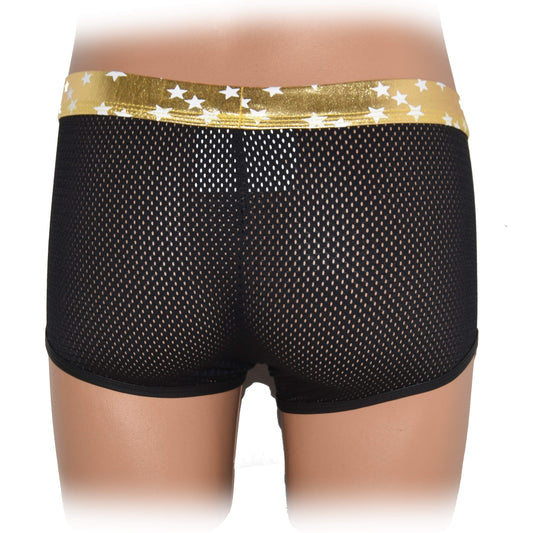 Boxer Shorts mit glänzendem Beutel transparentem Stoff