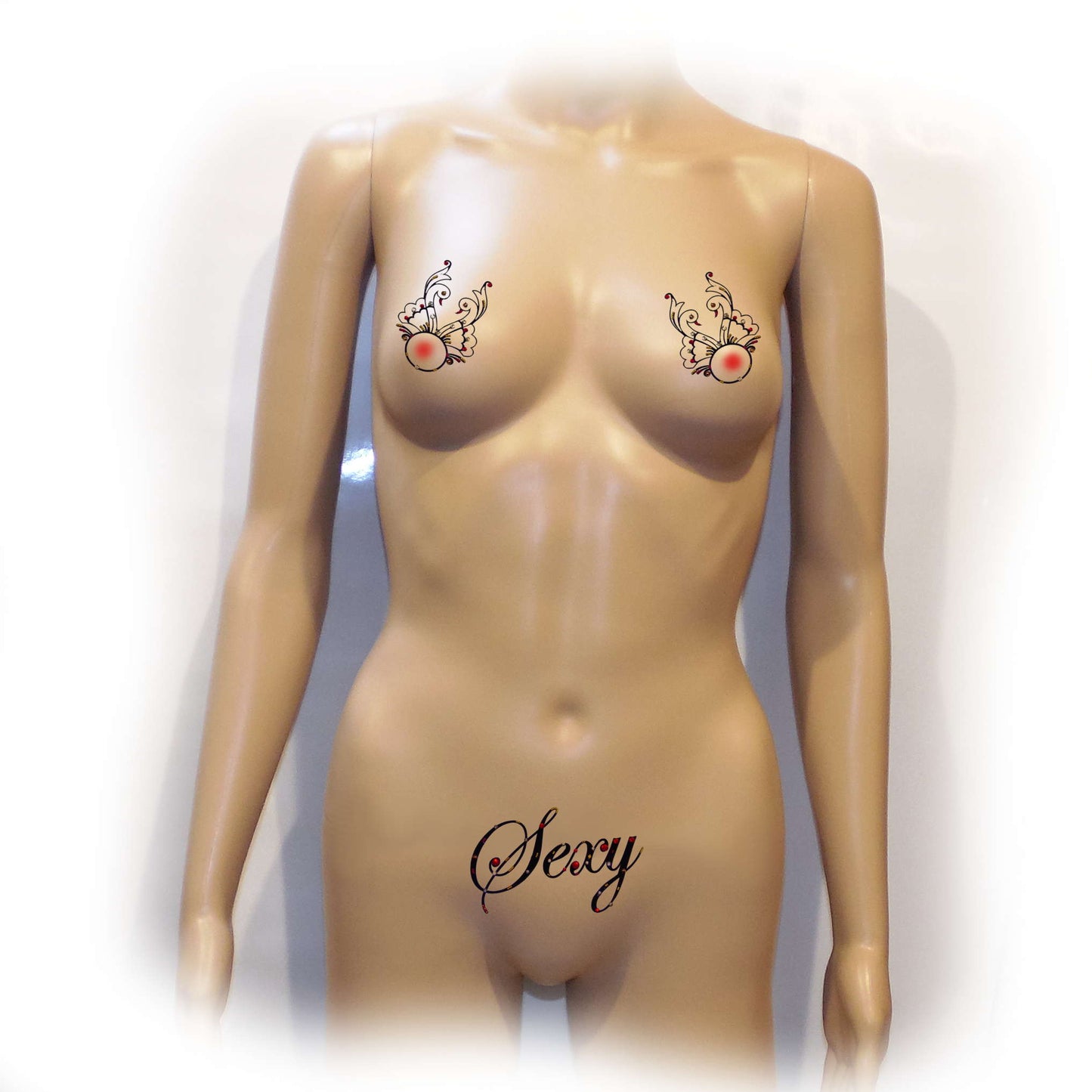 Nippelcover Aufkleber 3-er Set Brust und Schambein
