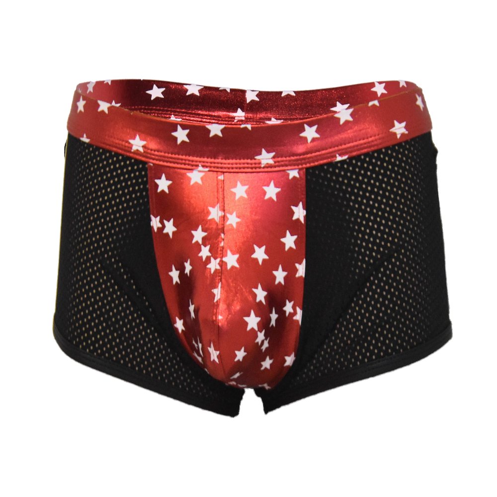 Boxer Shorts mit glänzendem Beutel transparentem Stoff