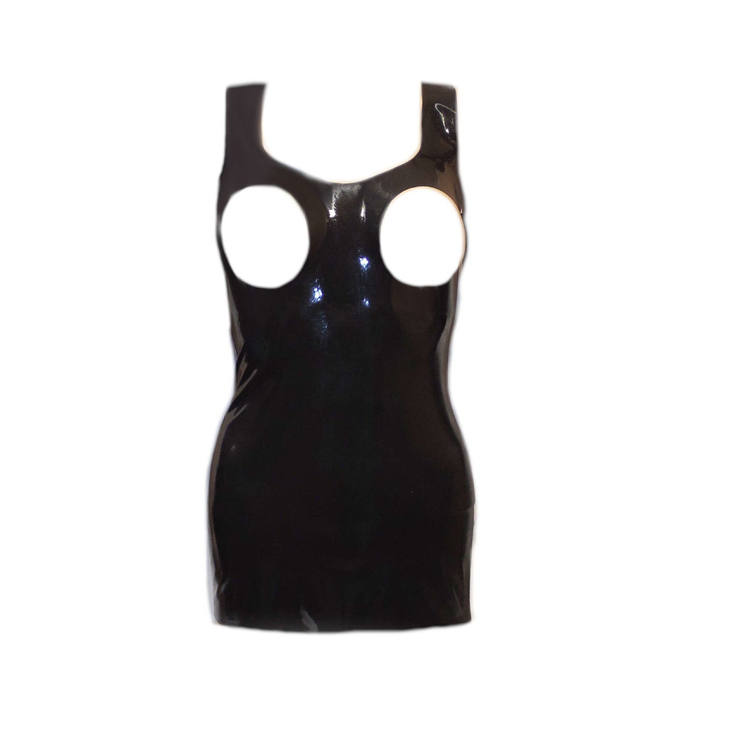 Latex Female Kleid ouvert Schwarz extra heiß - 0,3 mm s