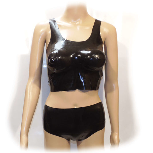 Latex Female Set Schwarz extra heiß - 0,3 mm starkes