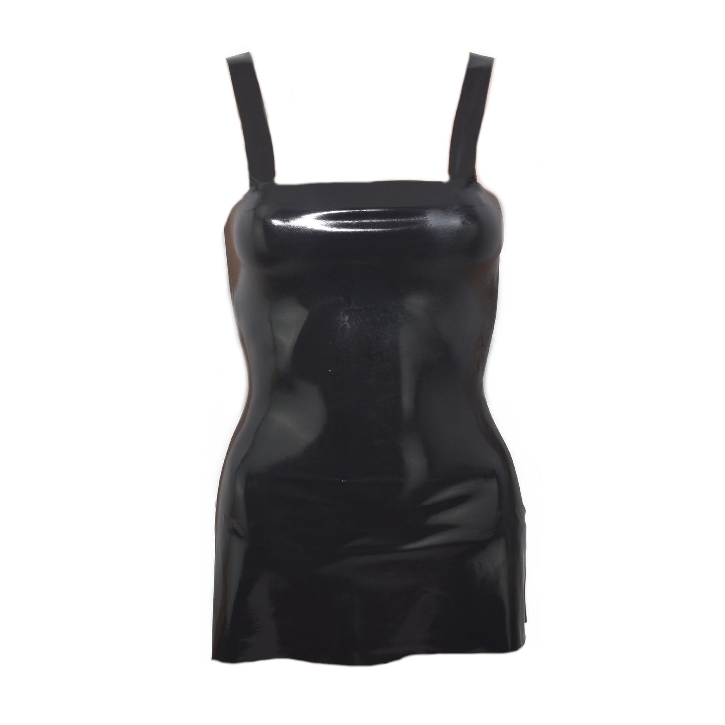 Latex Kleid mit Spaghetti Trägern