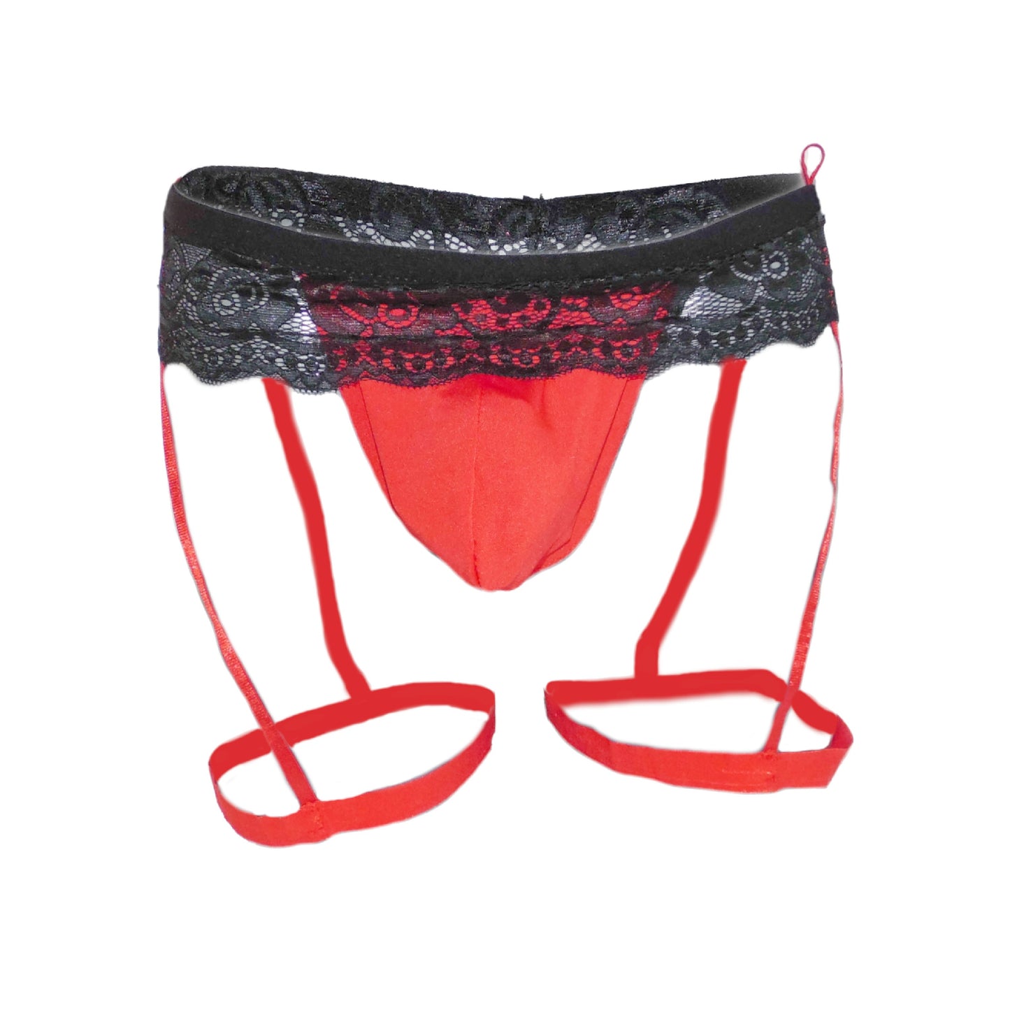 Men's Underwear String Thong with Straps and Garter Belt for Him