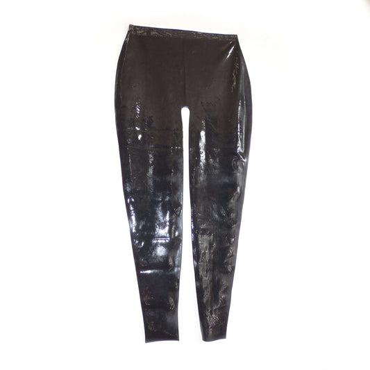 Latex pants trousers seamless no zipper black color