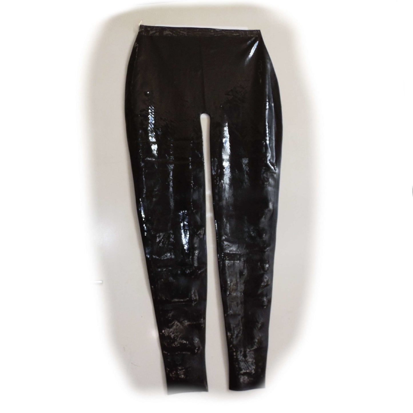 Latex pants trousers seamless no zipper black color