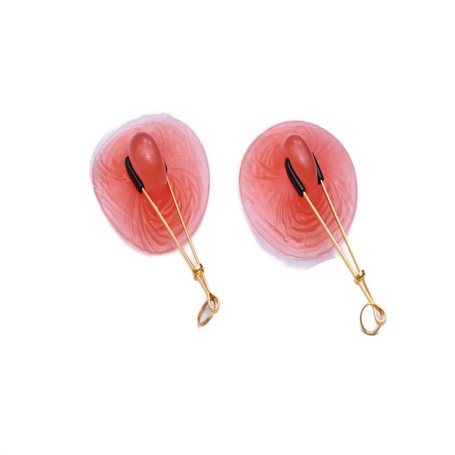 Schwarzer starker Mimi-Nippelclip in Nadelform Gold