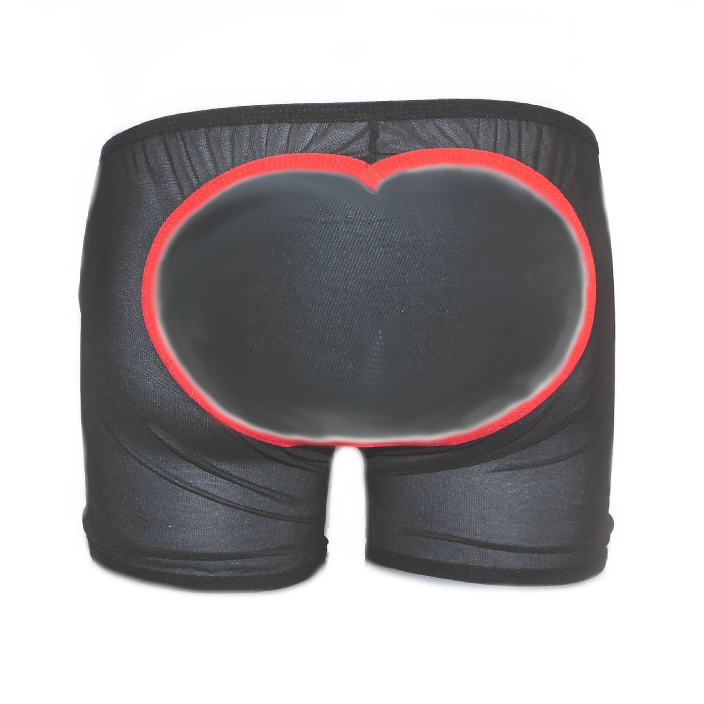 Boxer Transparent mit dem besonderen Popo -Schwarz Rot