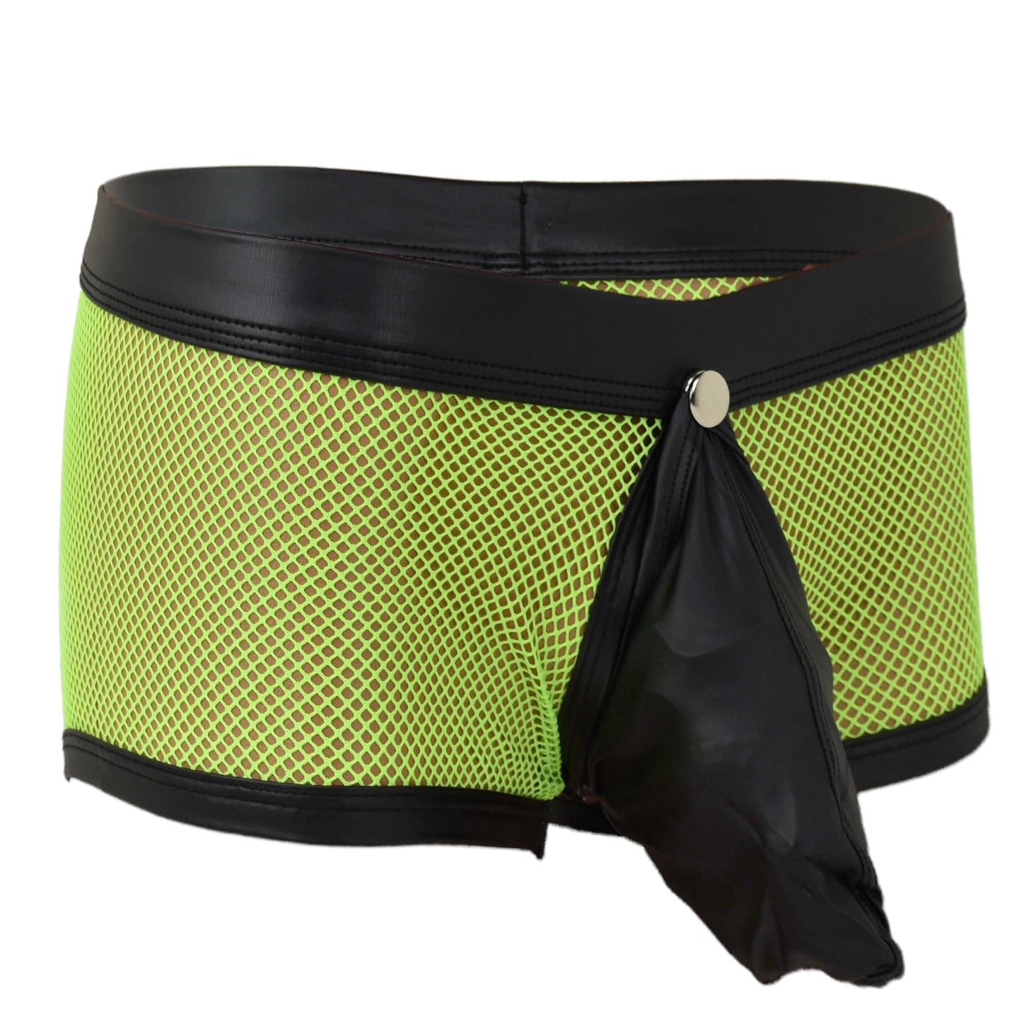 Transparent mesh underwear made of PU leather