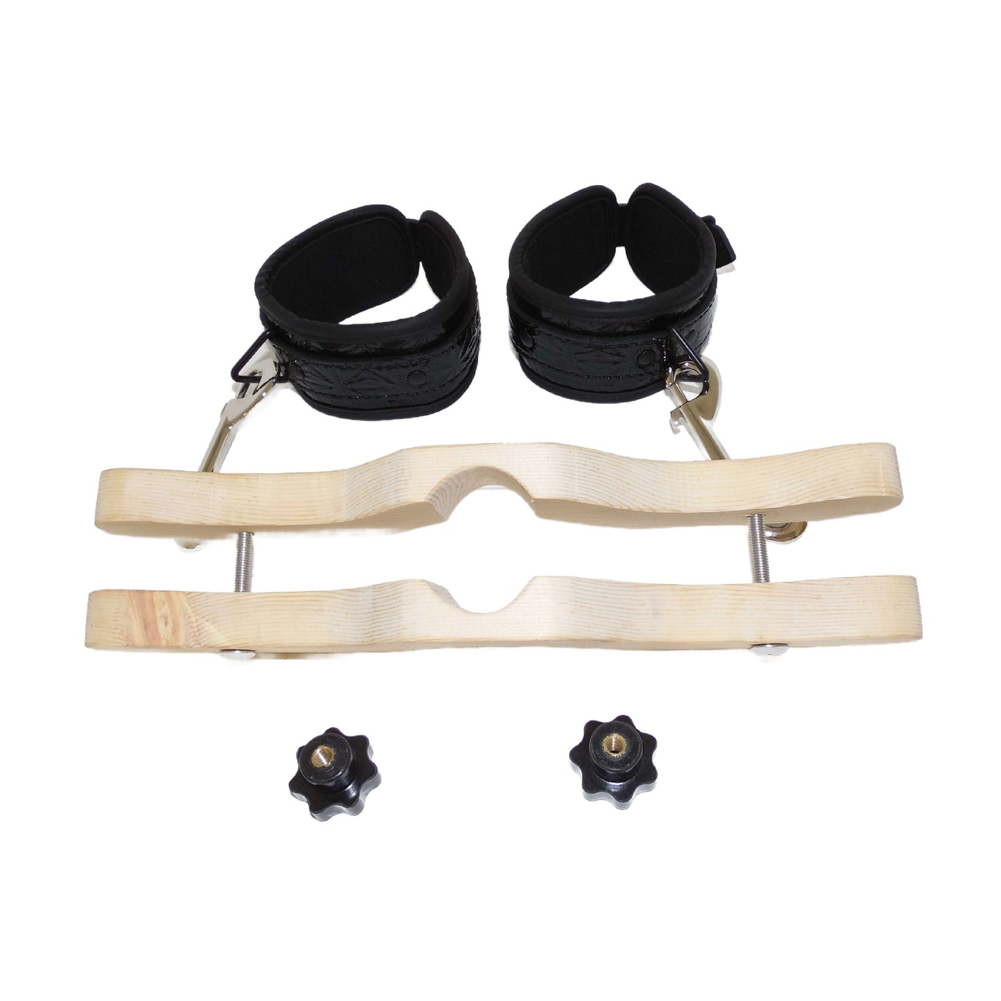 Testicle stretcher with restraints