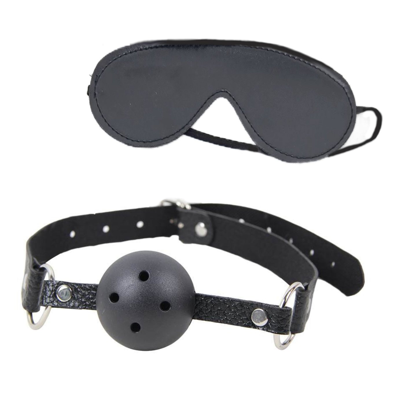 Black Leather Bondage Adult SM Set