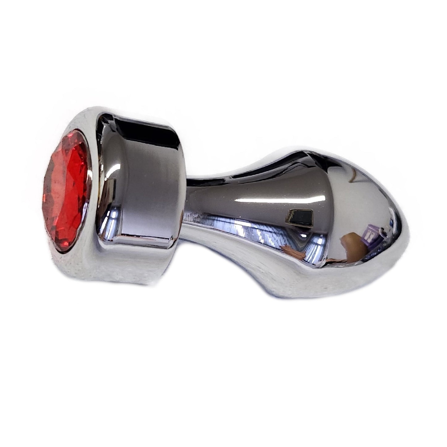 Analplug aus Goldfarbenen Edelstahl mit Schmuckstein
