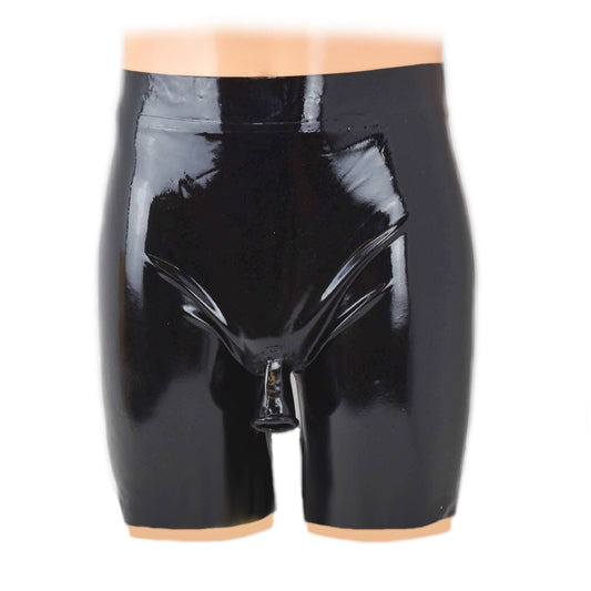 Latex Shorts mit Öffnung vorne