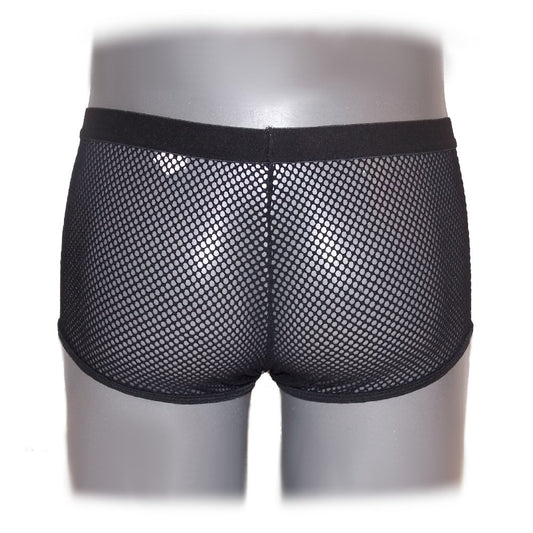 Boxer Netz Transparent Schwarz