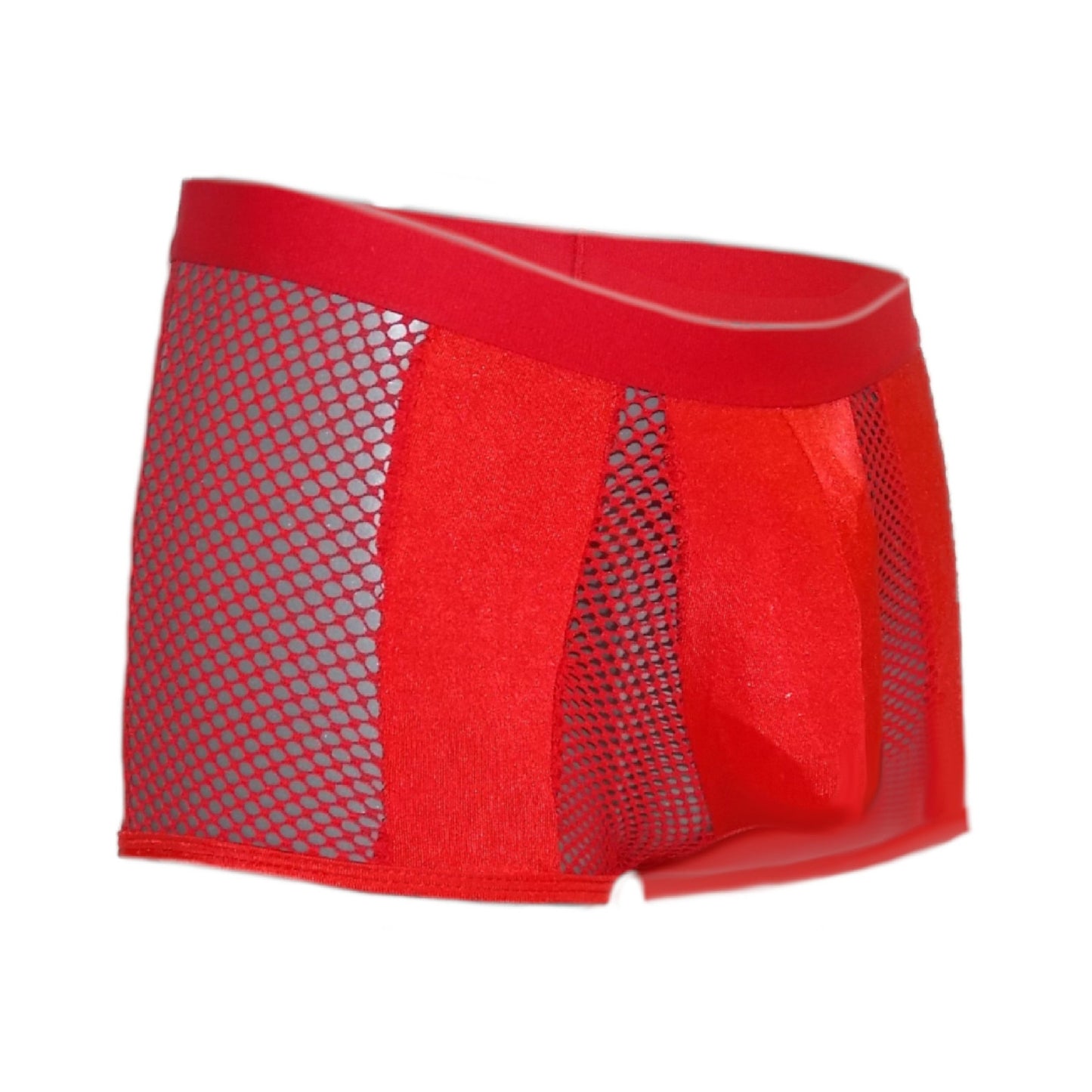 Boxer Netz Transparent Rot