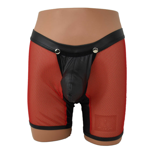 Long Pants Netz Kunstleder Back open