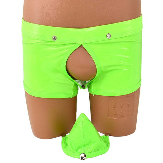 Lack Boxer mit Druckknöpfen zum vorne öffnen