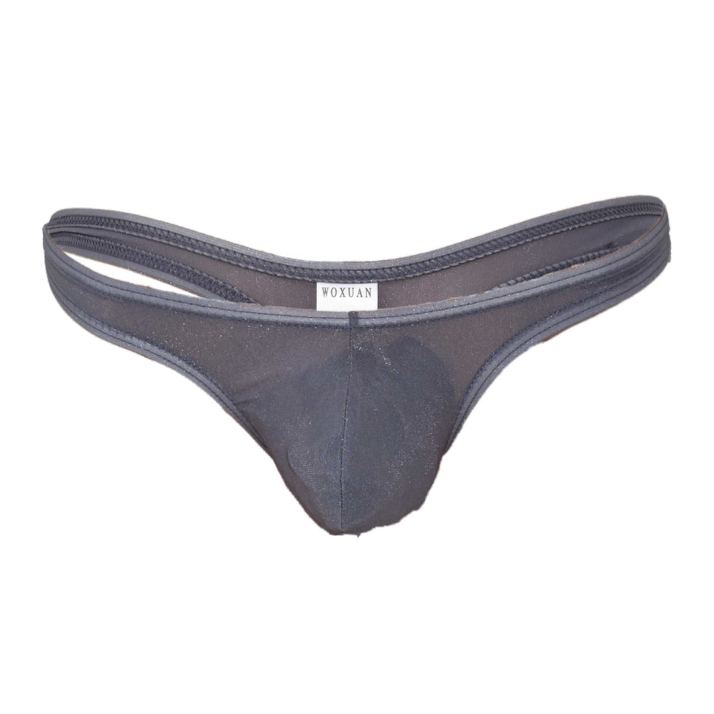 String thong with glittering fibers