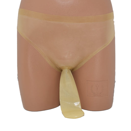 Latex Slip mit Riffelkondom