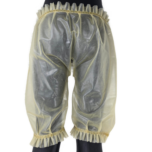 Latex Rüschen Hose Ouvert - im Schritt offen