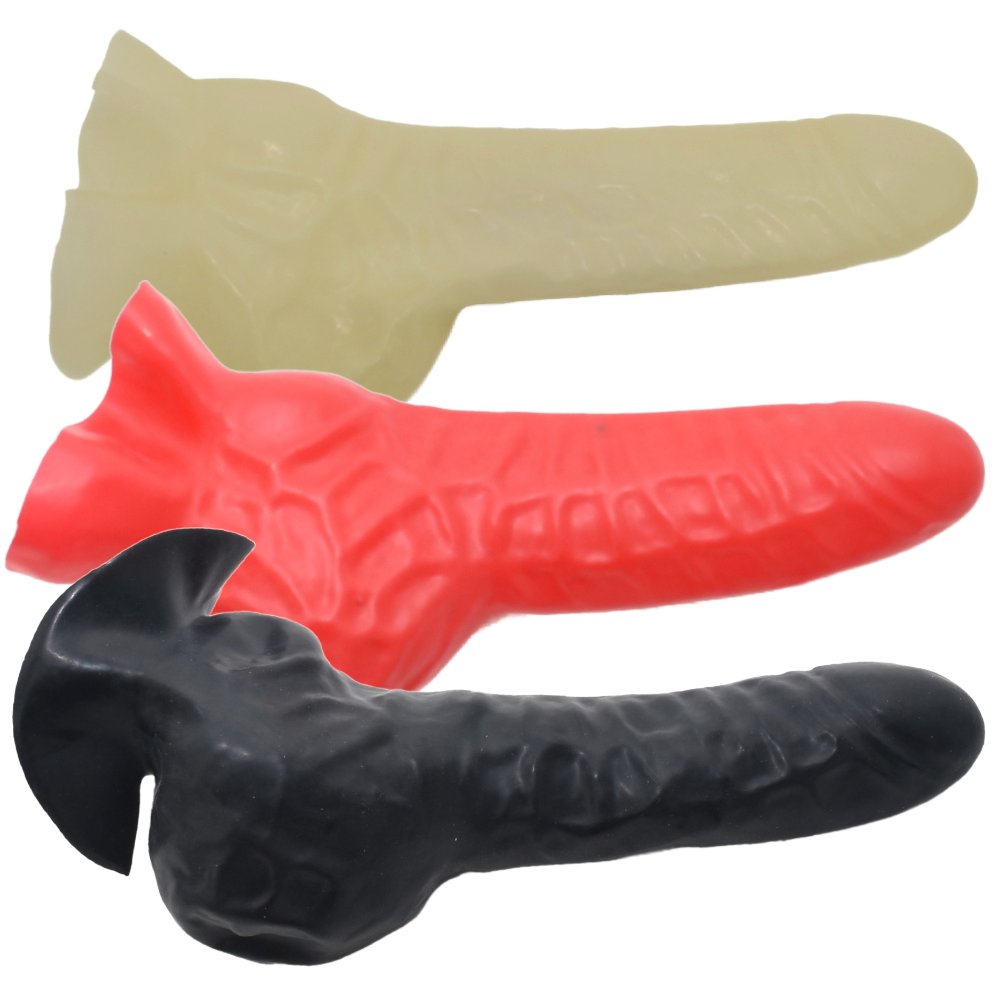Latex Rifflecondom mit Hodensack 18cm