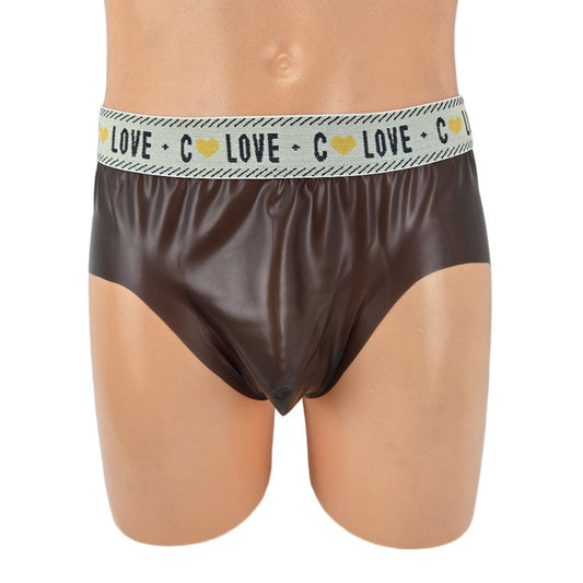 Latex Slip Schwarz-Transparent mit Rand