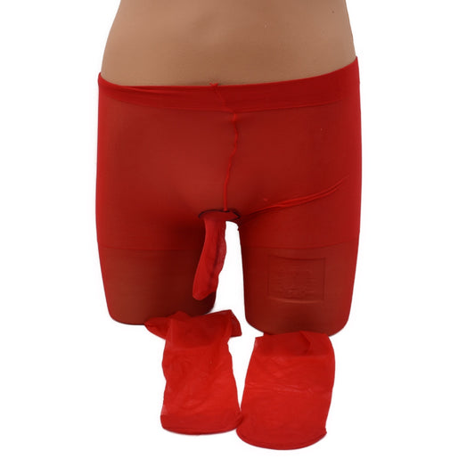Strumpfhose mit Penisansatz - rot