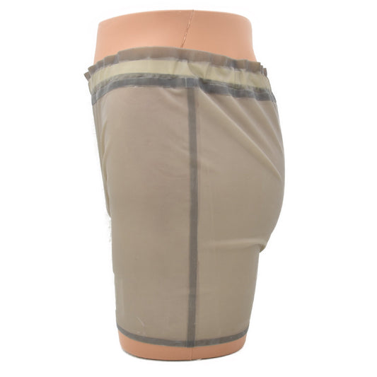 Latex Shorts mit breitem Bund grau-transparent - 0,4 mm