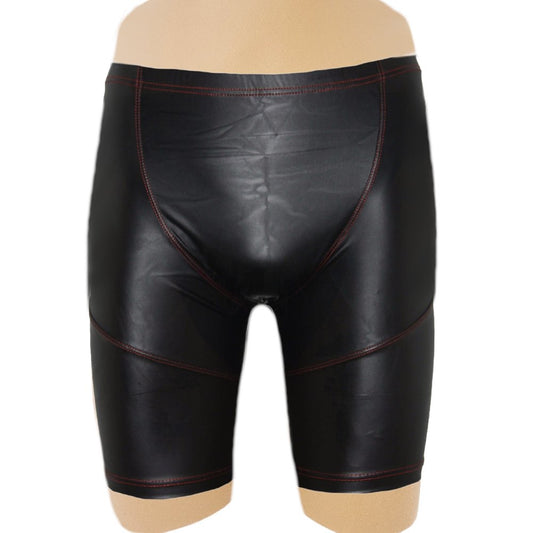 Herren Fitness PU Lederhose