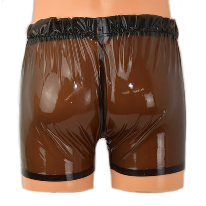 Latex Shorts mit breitem Bund transparent - 0,4 mm