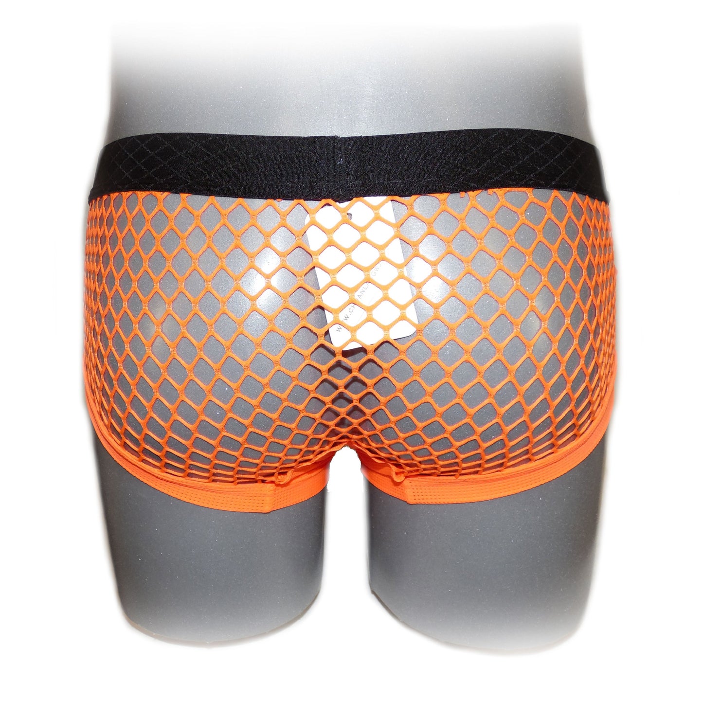 Boxer shorts with contrasting seam and mesh fabric
