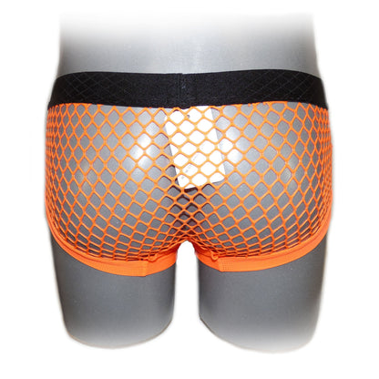 Boxer shorts with contrasting seam and mesh fabric