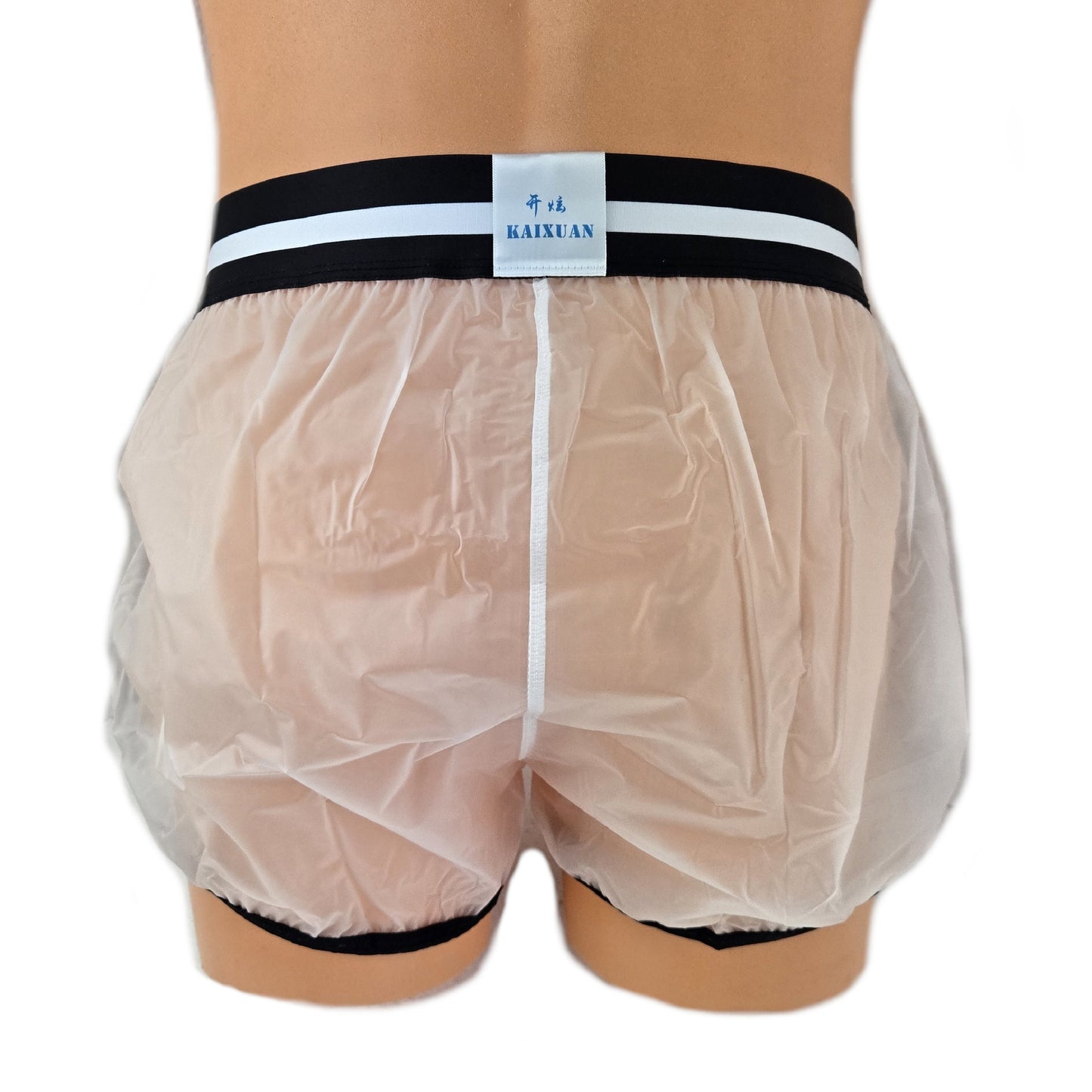 Boxershorts Kunststoff-transparent schwarzer Bund