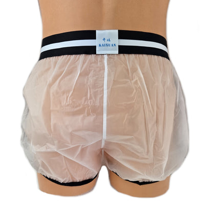 Boxershorts Kunststoff-transparent schwarzer Bund