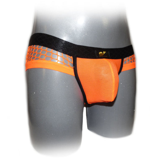 Pants mit farblich abgesetzter Naht und Netzstoff