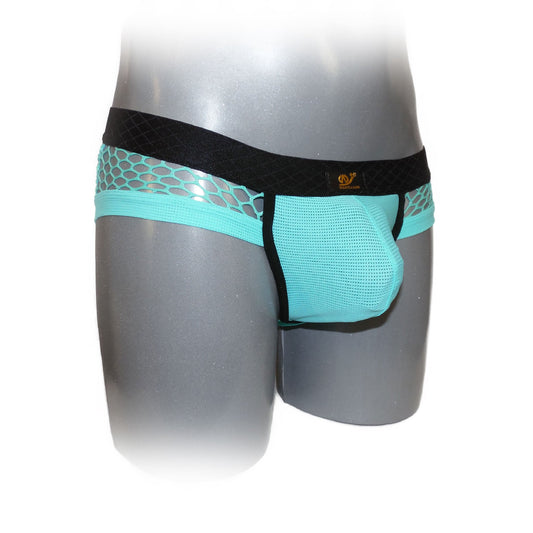 Pants mit farblich abgesetzter Naht und Netzstoff
