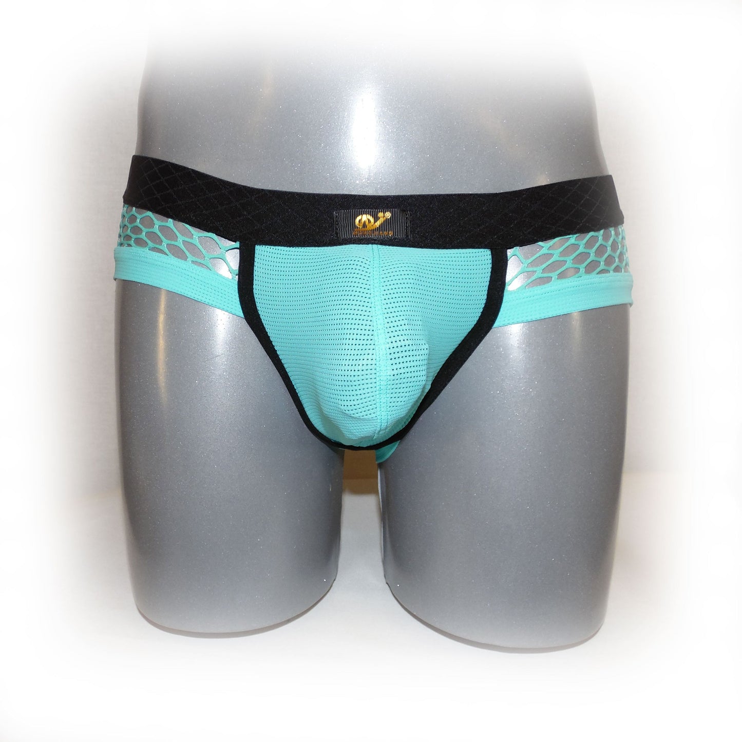 Pants mit farblich abgesetzter Naht und Netzstoff
