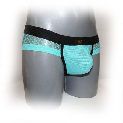 Pants mit farblich abgesetzter Naht und Netzstoff