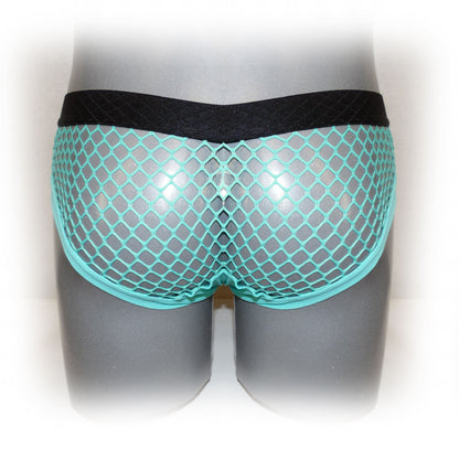 Pants mit farblich abgesetzter Naht und Netzstoff