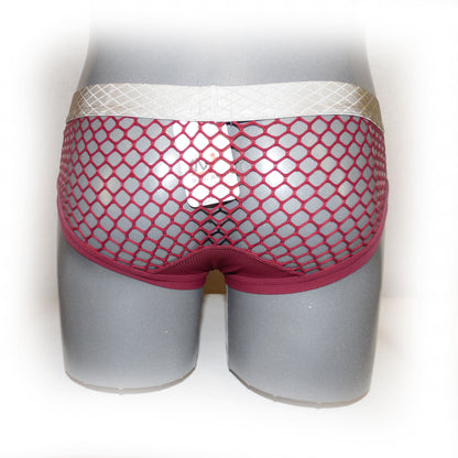 Pants mit farblich abgesetzter Naht und Netzstoff
