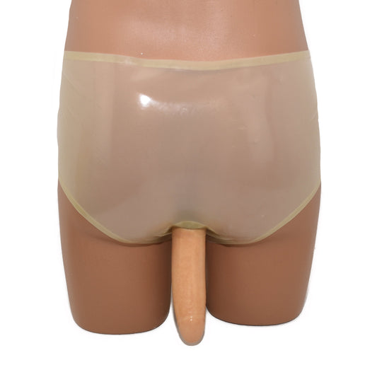 Latex Rüsselslip mit festem Anal Dildo Handgemacht